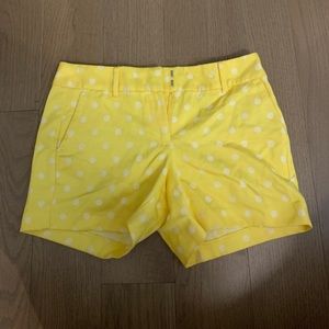 Yellow polka dot shorts